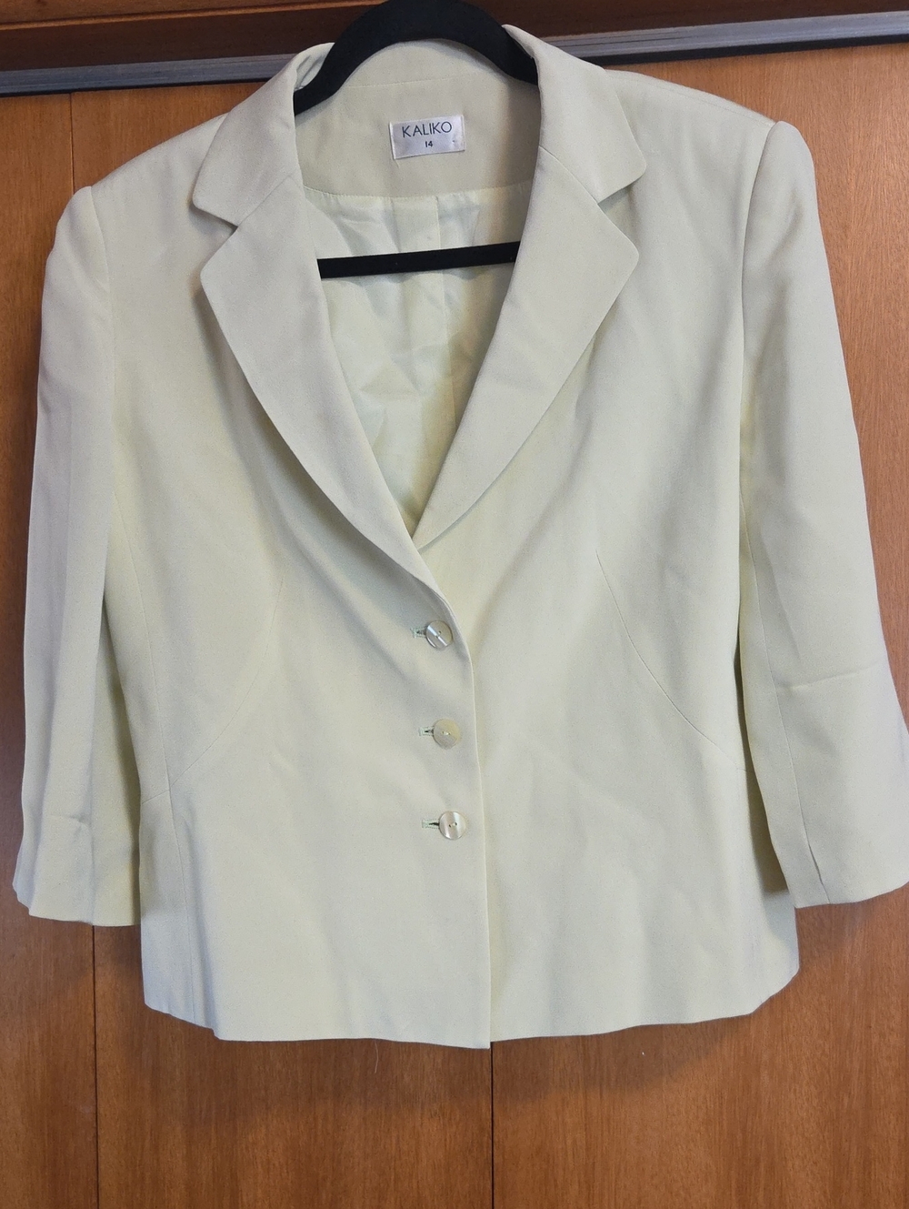 Kaliko Cream Tailored Women's Blazer - Three-Button Notch Lapel